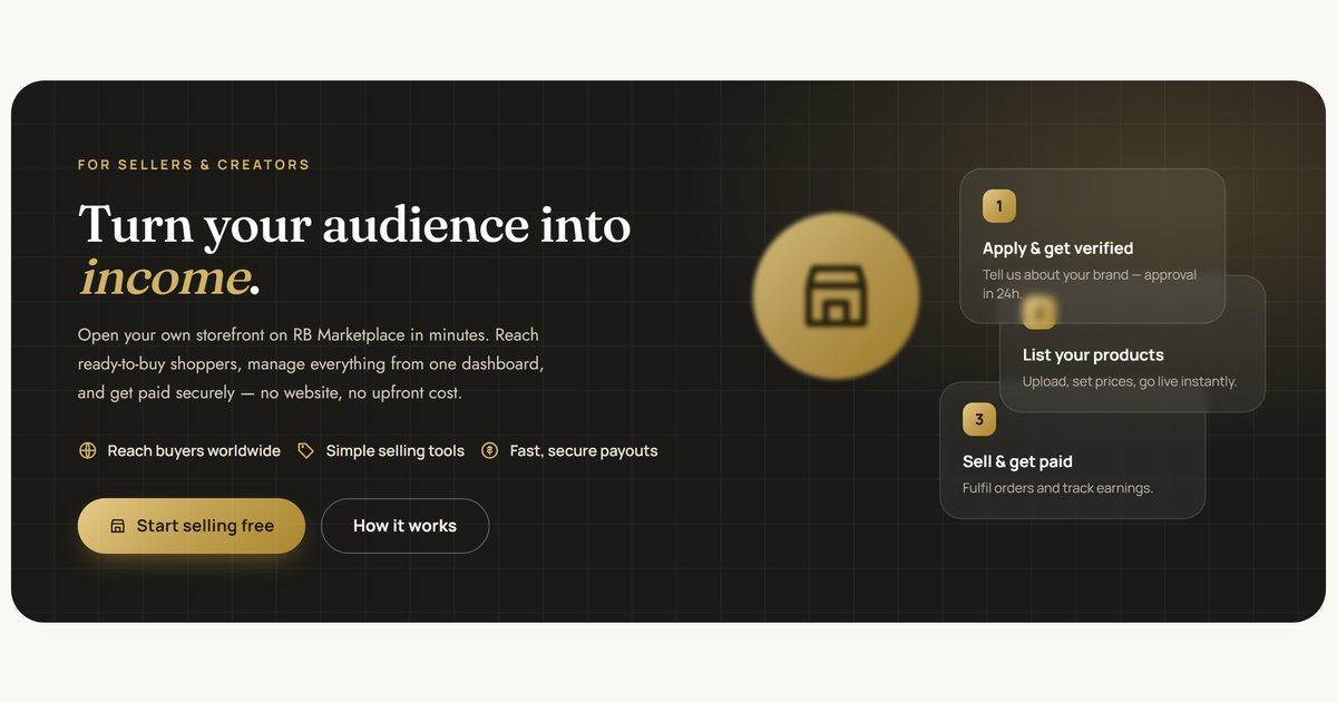 RB Marketplace: a multi-vendor marketplace and its shopping app on one API